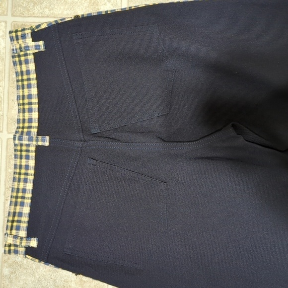Vintage Ficelle stretch two tones front plaid pants 40/US 8 NWT - Picture 6 of 9